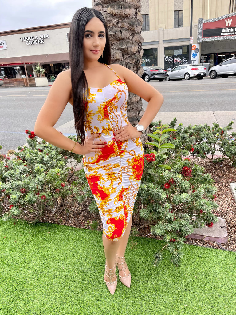 fashion nova buchona dress Vestido Midi de Malla Bordeaux - Negro
